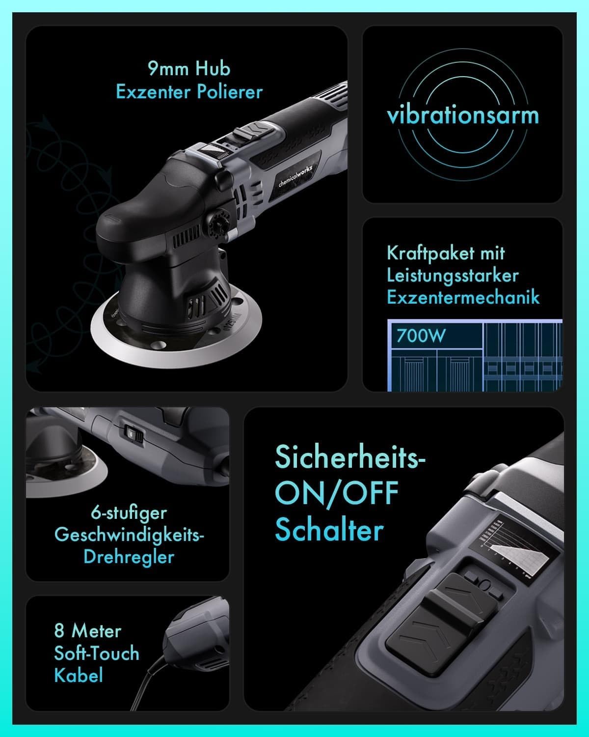 Premium Poliermaschinen Set | 20-teilig