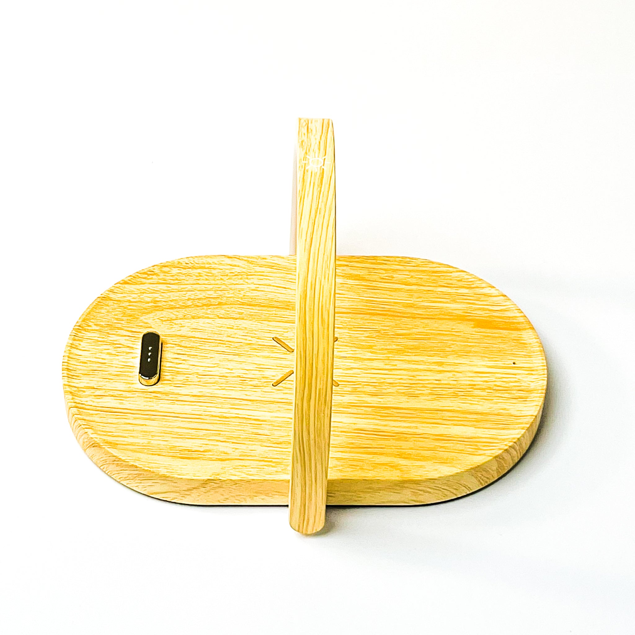 Lade-Oase Wireless Charger Wood Nachtlicht mit 15W USB-C Ladegerät