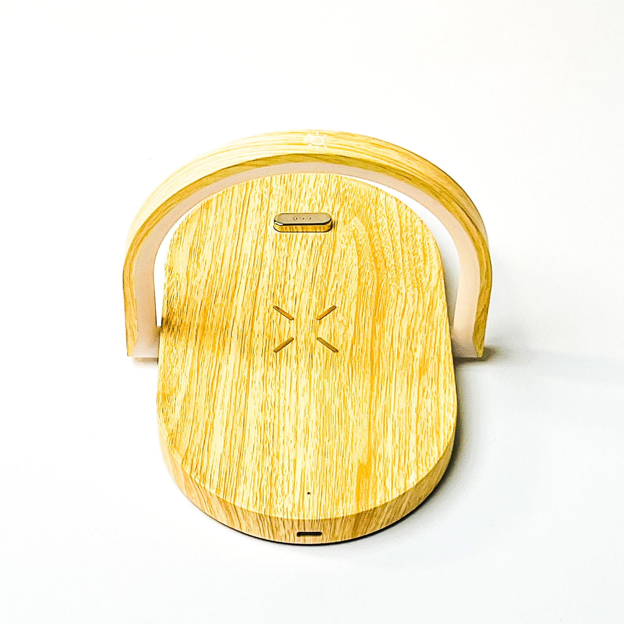 Lade-Oase Wireless Charger Wood Nachtlicht mit 15W USB-C Ladegerät
