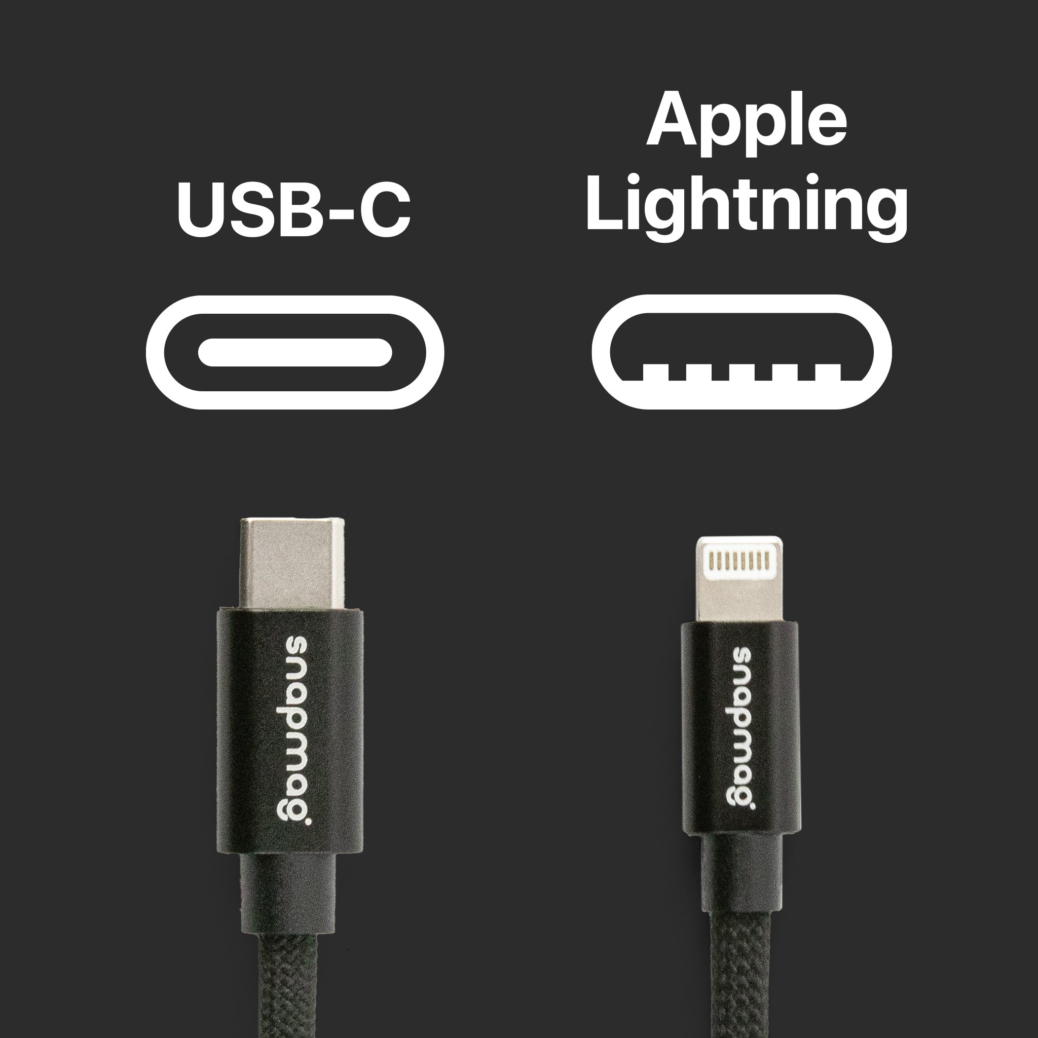 USB-C to Lightning | Alle Apple Lightning Geräte | 1.5 m | BLACK EDITION - snapmag